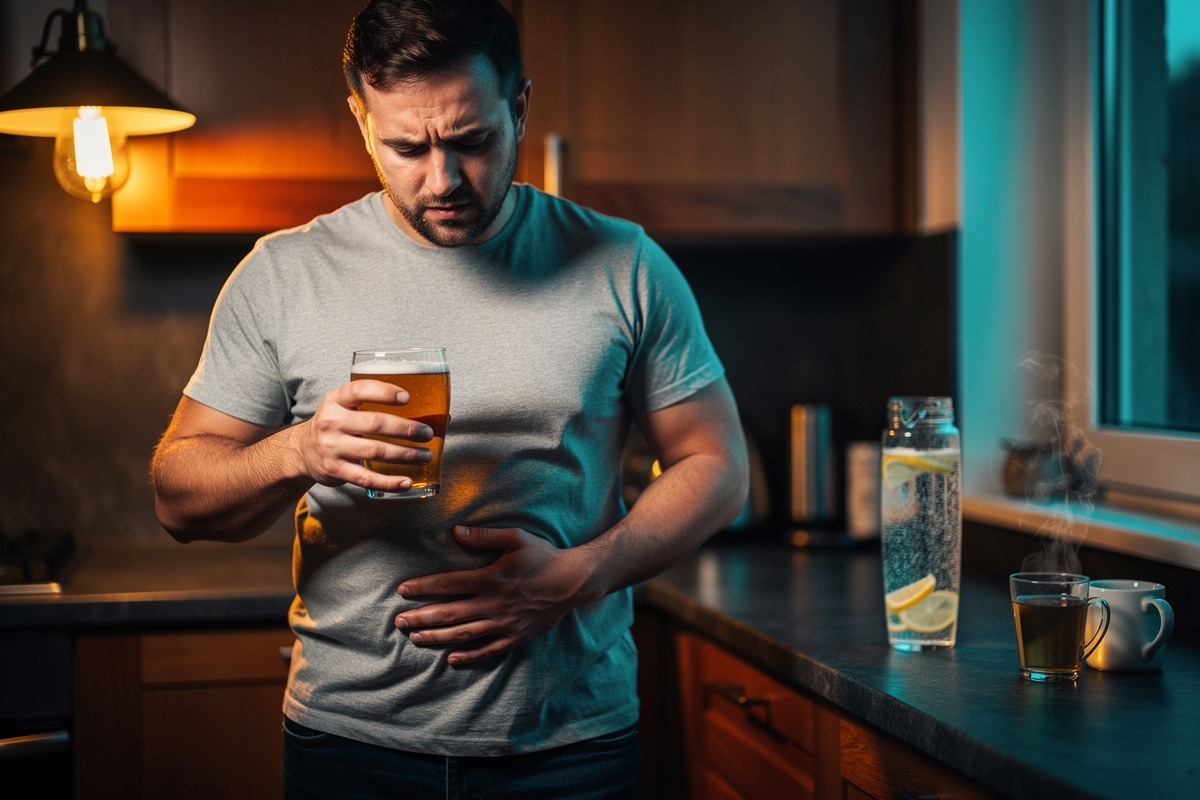 Alcool et ventre gonflé : causes, solutions naturelles et signes d'alerte
